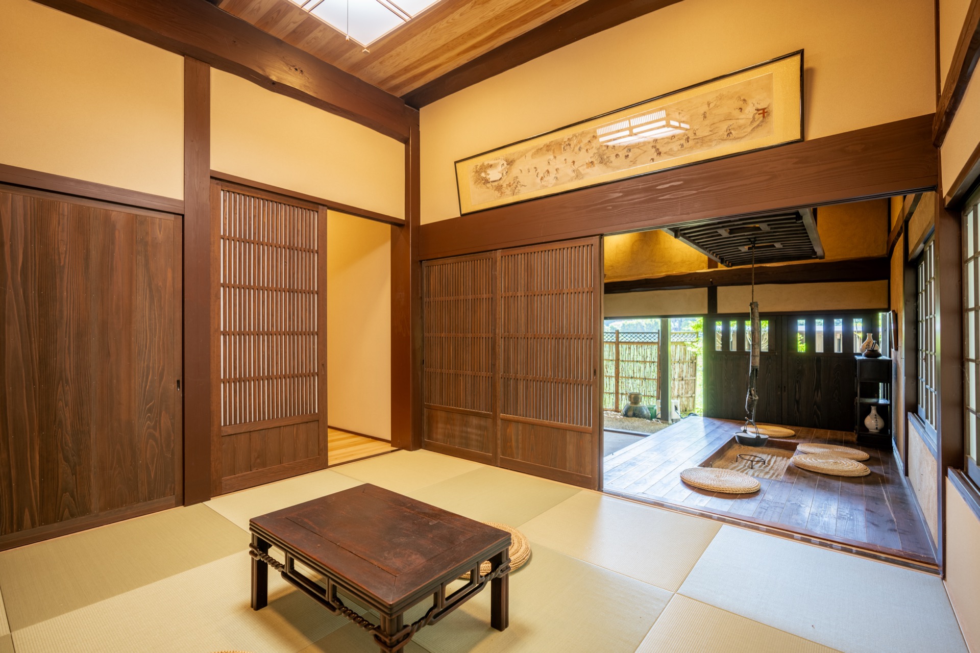 Edokan kamado kitchen with hearth