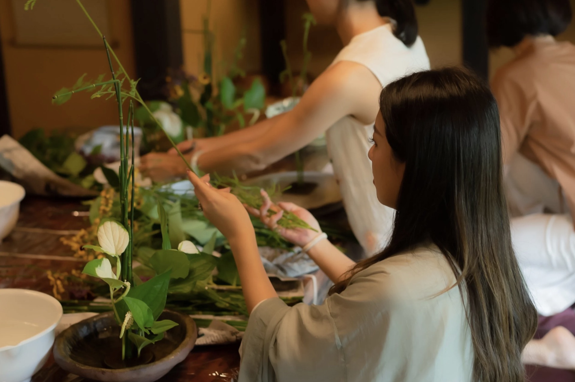 Ikebana flower arrangement